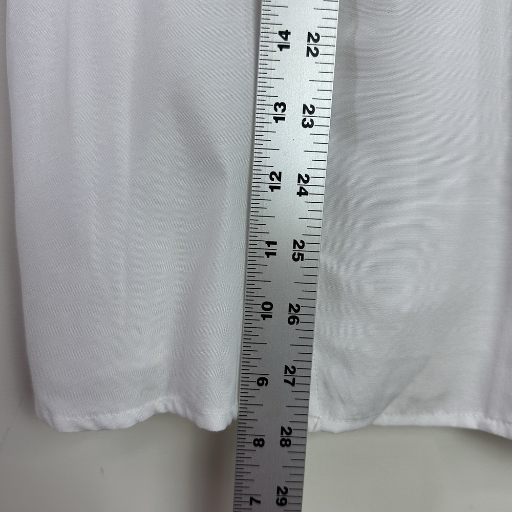 Karen‎ Scott Top Womens 2X White 3/4 Sleeve Button Up Blouse Career NWT - Picture 10 of 10